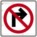 Señal Restrictiva SR-23 Prohibida la Vuelta a la Derecha